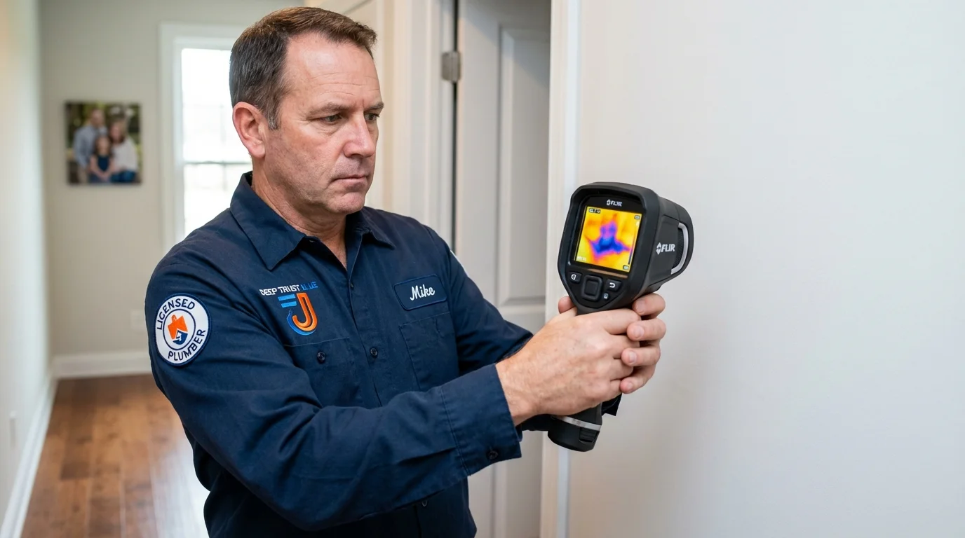 Thermal imaging leak detection by Johns Plumbing LLC in Kaysville