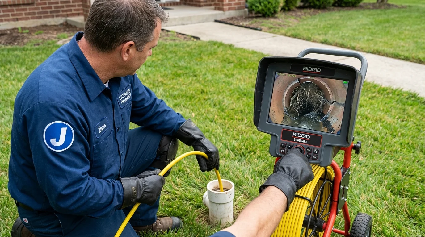 Sewer camera inspection being performed by Johns Plumbing LLC in Kaysville